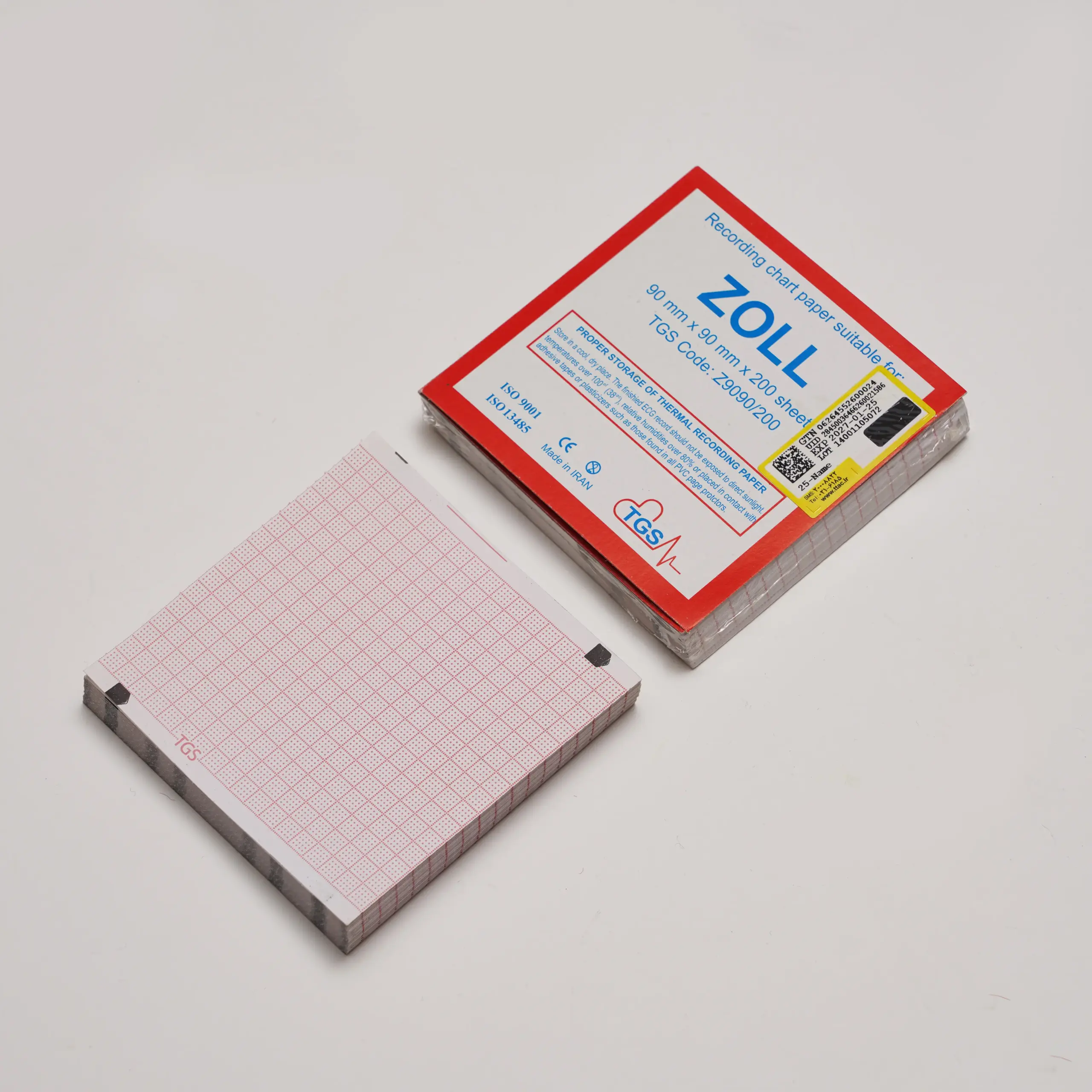 Zoll 9×9cm Z-fold defibrillator paper