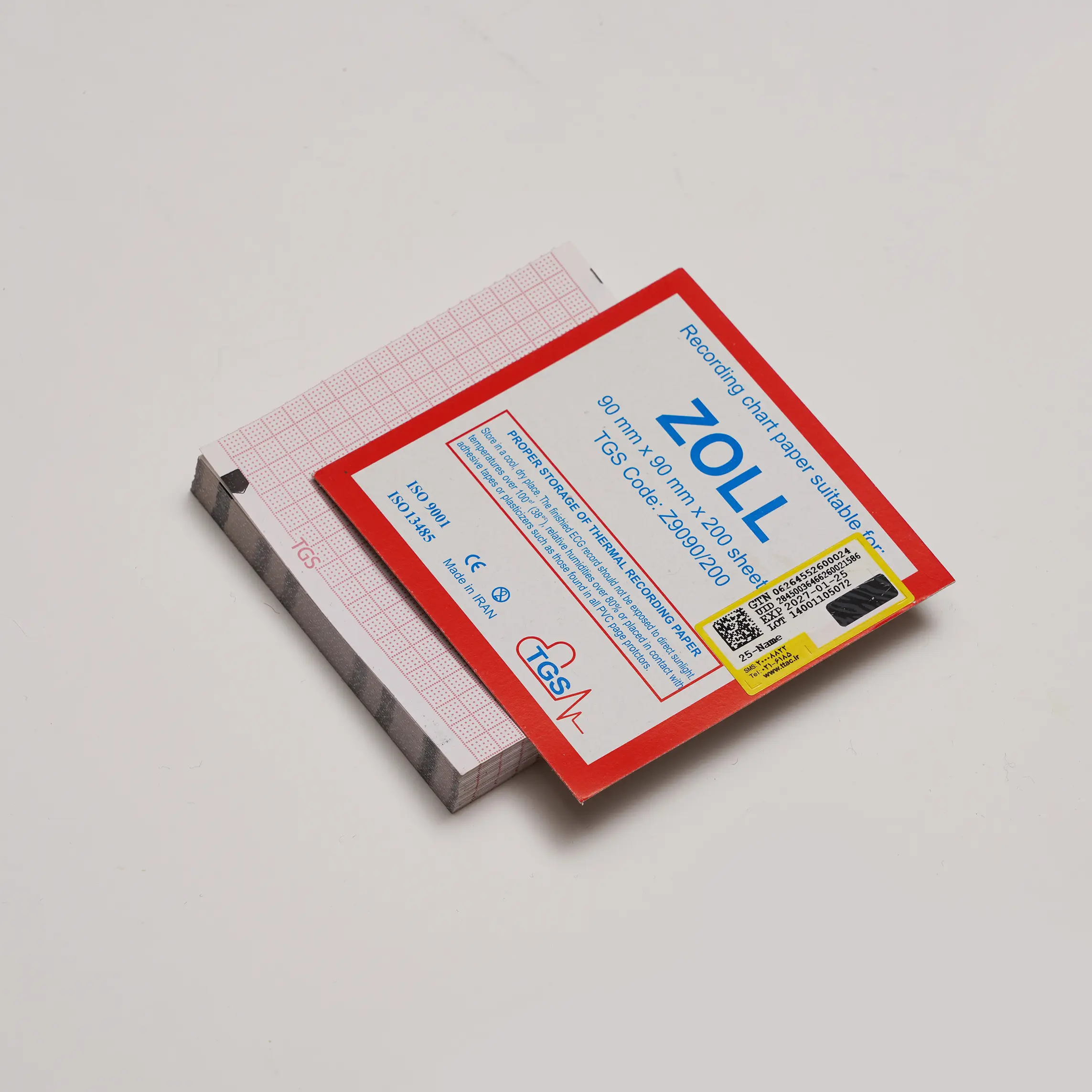 Zoll 9×9cm Z-fold defibrillator paper - Image 4