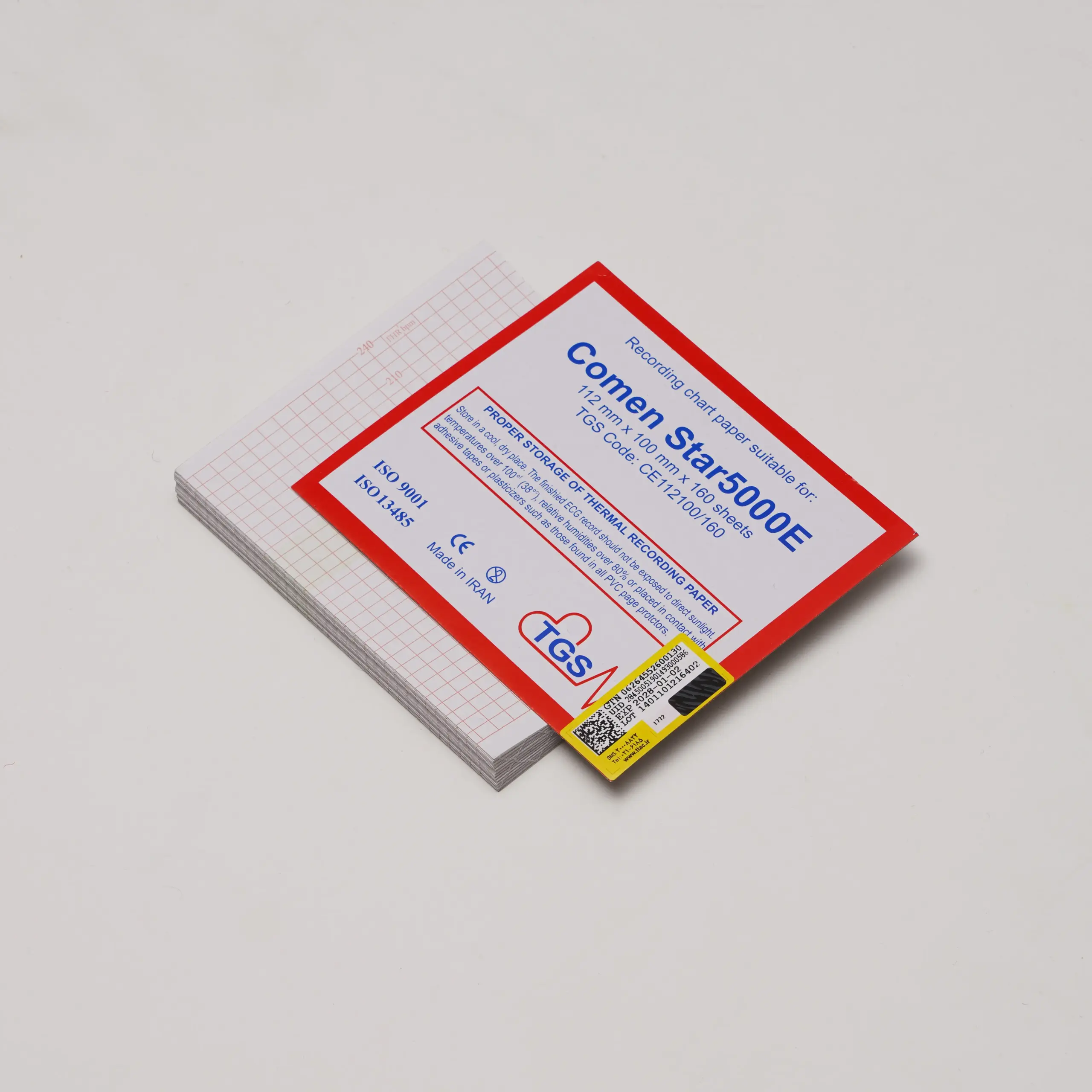 Comen Star 5000E 112×100mm fetal monitoring Z-fold paper - Image 2